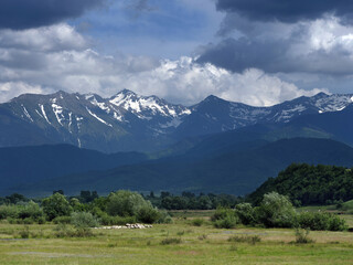 Stormy alpine landscape in the Fagaras Mountains, Romania, Europe