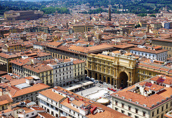 Fototapeta na wymiar Piazza della Repubblica (Republic Square), Florence, Italy