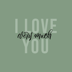 Thank you very much - modern card template with calligraphic inscription and font. Vector.