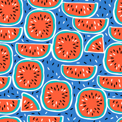 Seamless pattern with oranges