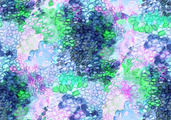 seamless animal pattern with stylized blue chameleon reptile skin for textile © Марина Воюш