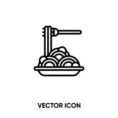 Spaghetti vector icon . Modern, simple flat vector illustration for website or mobile app.Pasta symbol, logo illustration. Pixel perfect vector graphics