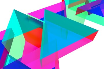 Obraz premium Triangle Prisma in bright colors