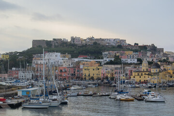 sea and coast as well as yachts and boats in Ischia Italy