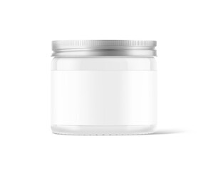 Blank package jar mockup. Vector illustration isolated on white background. Can be use for your design, advertising, promo and etc. EPS10.	 - obrazy, fototapety, plakaty