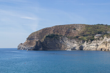 landscape of the Tyrrhenian Sea in Ischia Italy