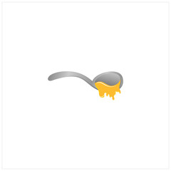 spoon with honey logo illustration