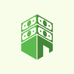 Building Money Vector Logo Design