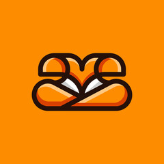 Fox Animal Minimalist Logo Design