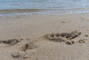 Nordsee Strand Fußabdruck