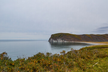 Landscape view of the Japanese sea. Russia, Primorsky Krai
