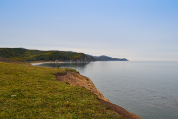 Landscape view of the Japanese sea. Russia, Primorsky Krai