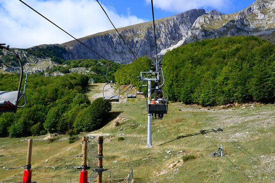 Ski lift to Savin Kuk in National Park Durmitor, Montenegro.