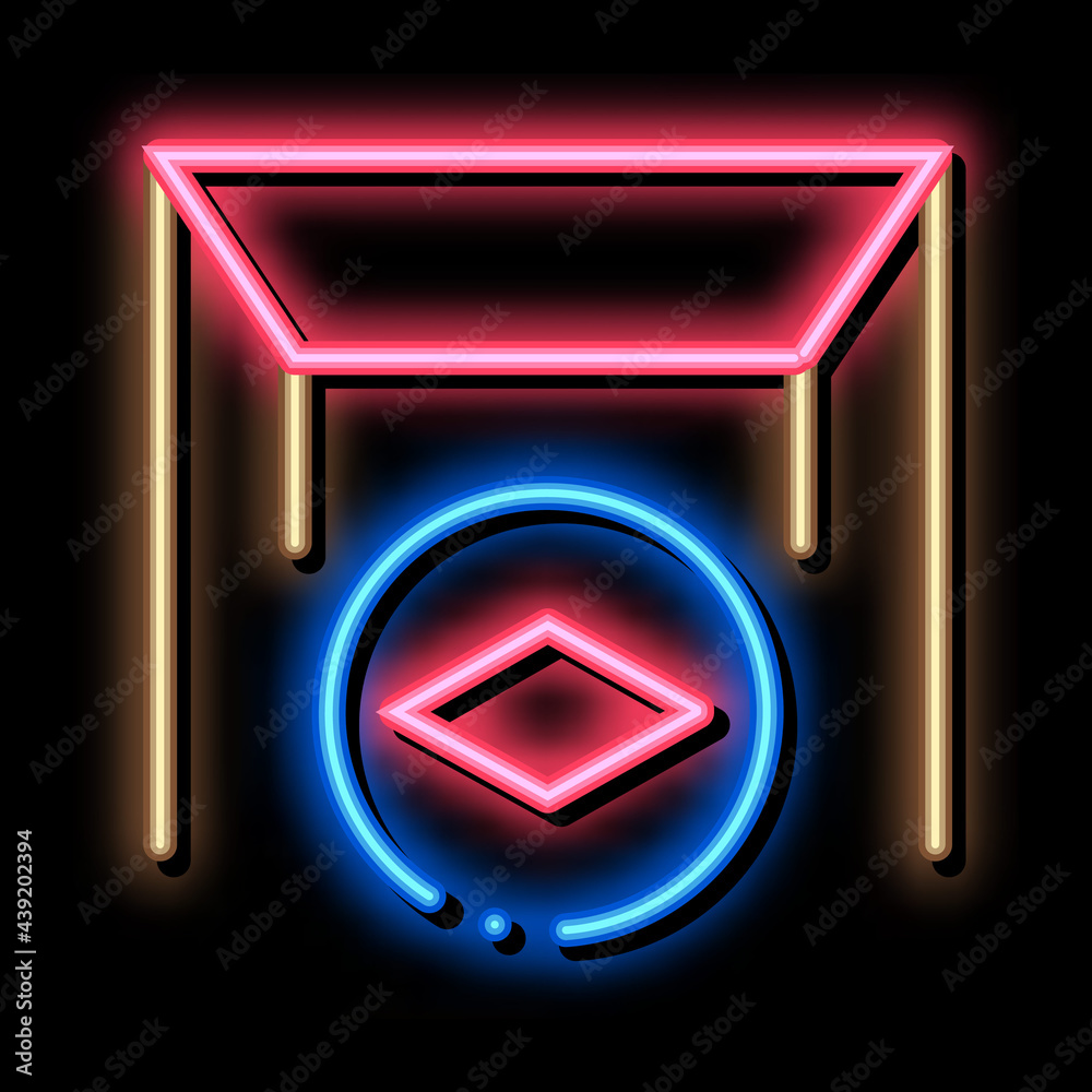 Poster seamless fabric ceilings neon light sign vector. Glowing bright icon seamless fabric ceilings sign. transparent symbol illustration