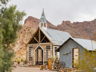 Abandoned church of the Nelson Ghost Town