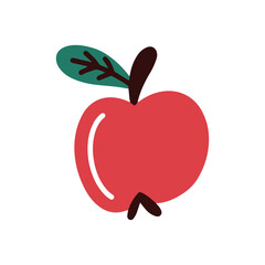 Red apple.Hand-drawn vector illustration