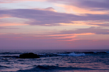 sunset on the beach