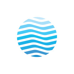Water Wave Logo Template. vector icon illustration