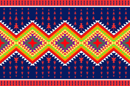 ethnic seamless pattern traditional background Design for carpet,wallpaper,clothing,wrapping,batik,fabric,Vector illustration embroidery style.