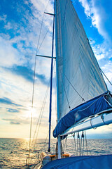 Segel eines Segelboots