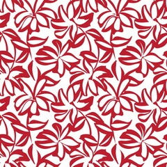 Red Floral Brush strokes Seamless Pattern Background
