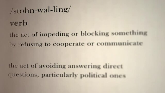 Stonewalling Definition