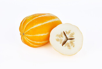 oriental melon isolated in white background