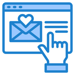 email blue style icon