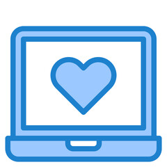 laptop blue style icon