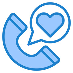 phone blue style icon
