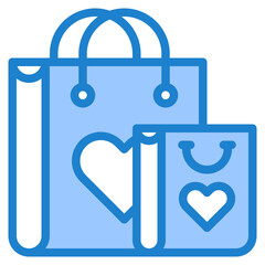 shopping bag blue style icon