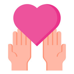 Fototapeta premium hand flat style icon