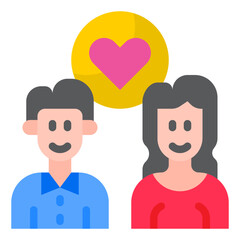 Fototapeta premium love flat style icon