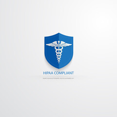 Vector illustration of Healthcare Information Portability and Accountability Act (HIPAA) compliant. Protected Healthcare Information (PHI)