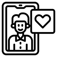 smartphone outline style icon