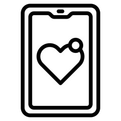 smartphone outline style icon