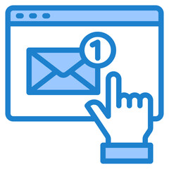 Obraz premium email blue style icon