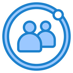 people blue style icon