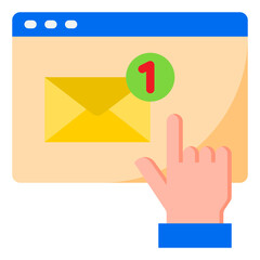 email flat style icon