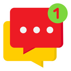 message flat style icon