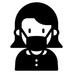 girl glyph icon