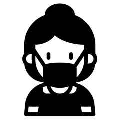 girl glyph icon