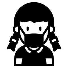 girl glyph icon
