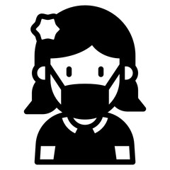 girl glyph icon