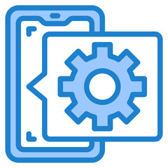 smartphone blue style icon