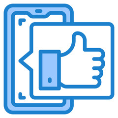smartphone blue style icon