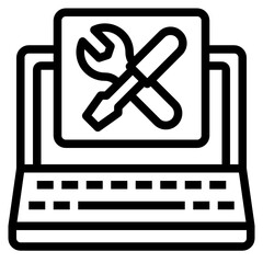 laptop line icon