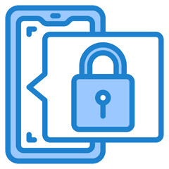 smartphone blue style icon