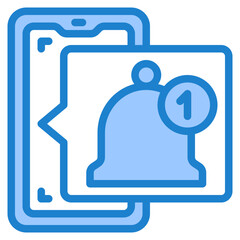 smartphone blue style icon