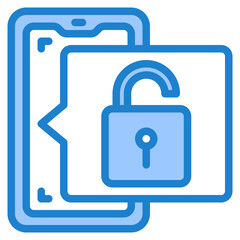 smartphone blue style icon